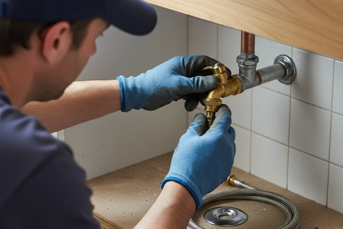 Shutoff valve and fitting work during Faucet and Fixture Repair in Orange
